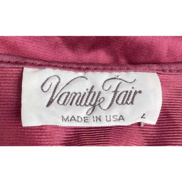 Vanity Fair Womens Pink Satin Nightgown Size L Nylon Vintage - Picture 5 of 7